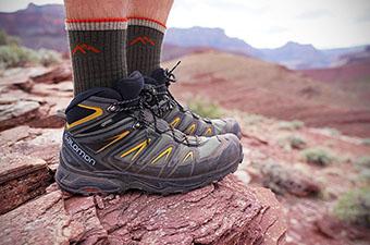 Salomon X Ultra 3 Mid GTX hiking boot (standing in Grand Canyon)